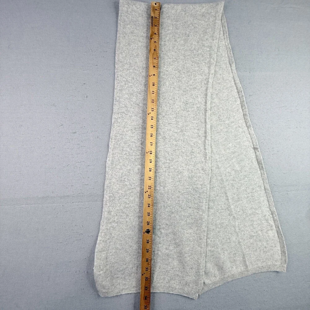 Tahari Womens One Size Heather Gray Scarf 100% Cashmere Winter Soft Wrap Knit